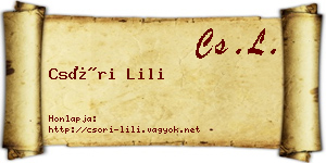 Csóri Lili névjegykártya
