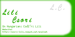 lili csori business card